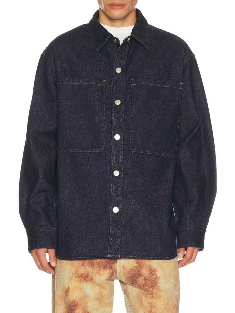 AGOLDE Atticus Shirt in Rinse Denim Dark Blue